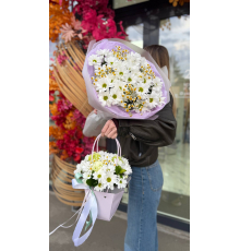 Комбо букеты с ромашкой